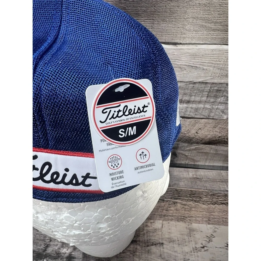 Titleist‎ Tour Sport Mesh Fitted Golf Hat - Blue Size Sm/Med